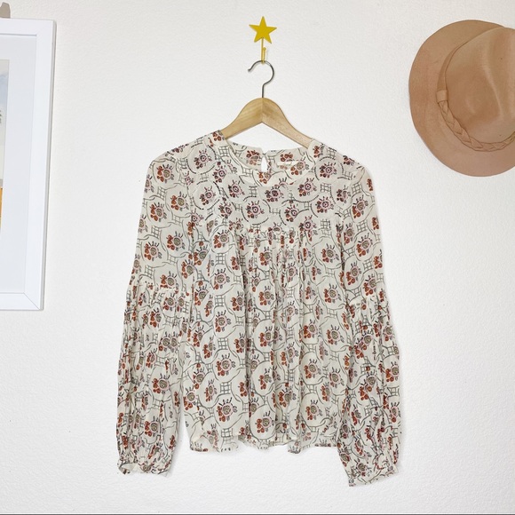Anthropologie Floreat Sala Beaded Blouse - Picture 1 of 10